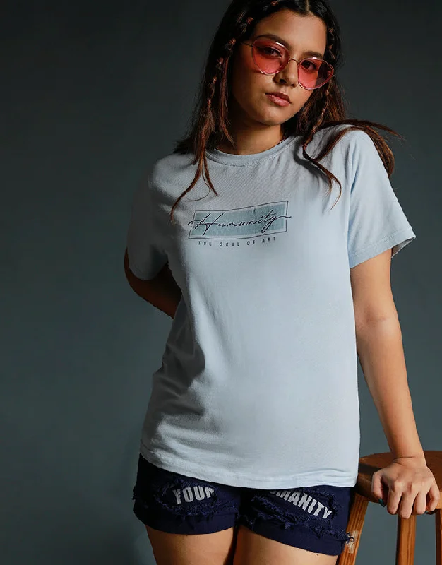 Round Neck T-Shirt with Screen Print European