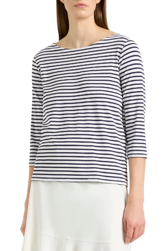 RELAXED BOAT NECK - F5312630 Sharp Women's Italian