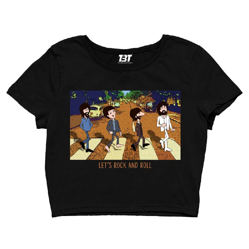 The Beatles Crop Top - Abbey Toon Athletic Women's 