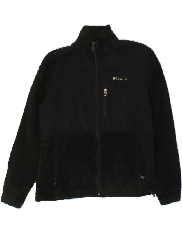 COLUMBIA Womens Fleece Jacket UK 16 Large Black Polyester Casual Women's Loose - fitting