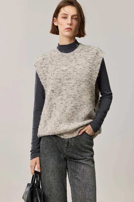 LILY Stylish Layered Knit Vest Casual Women's Japanese 