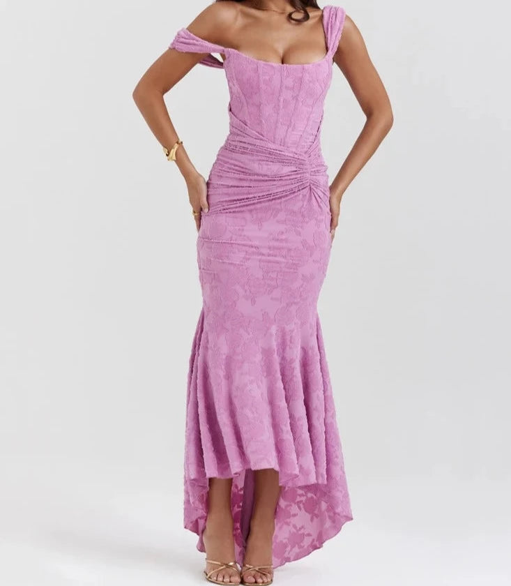A&A Off-shoulder Lace Maxi dress Trendy Women's 