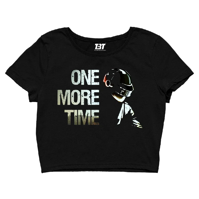 Daft Punk Crop Top - One More Time Tough Women's Military - inspired