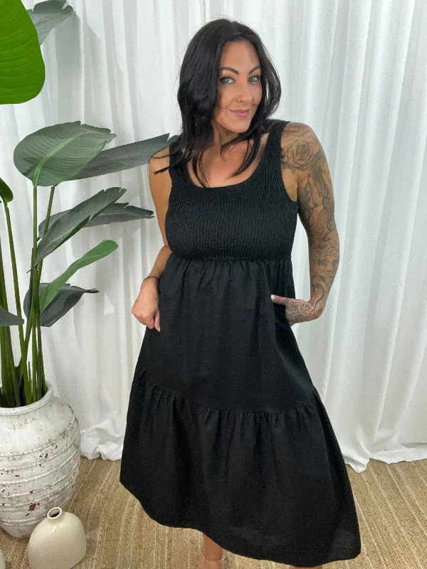 Callen Dress - Black French