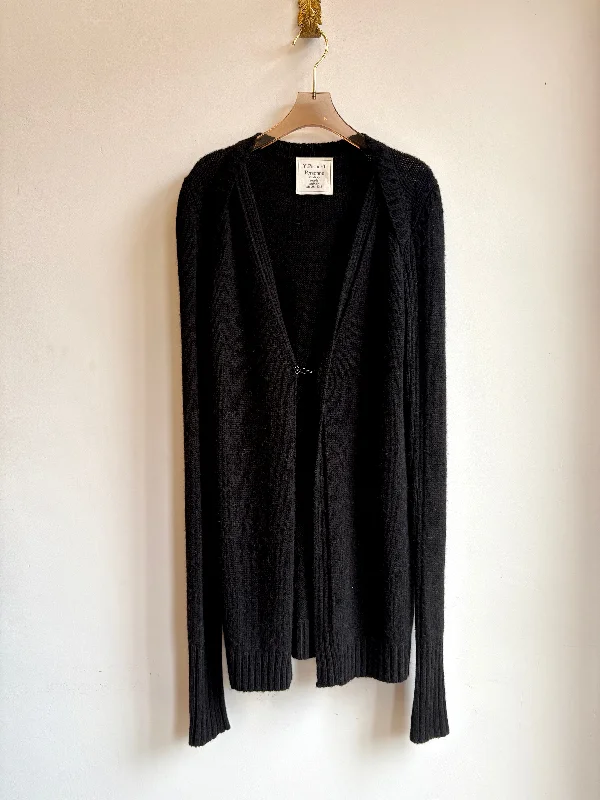 Y/Project | Black Camel Hair Open Front Sweater (Vintage) Feminine Women's Soft 