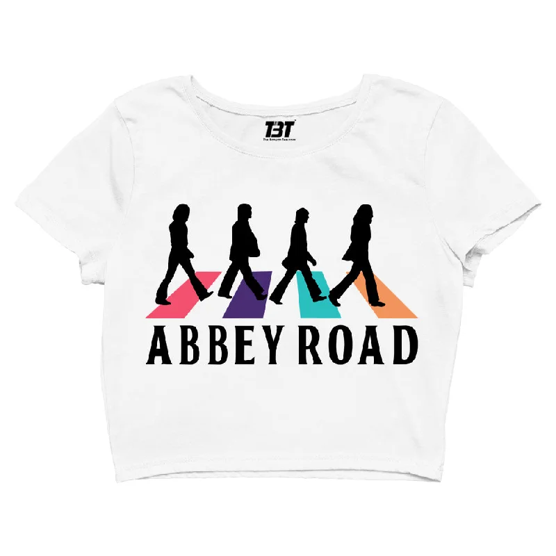 The Beatles Crop Top - Abbey Road Classic Women's Pin - striped