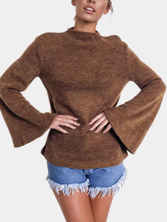 Custom Perkins Collar Plain Long Sleeve Top Vintage Women's 1970S 