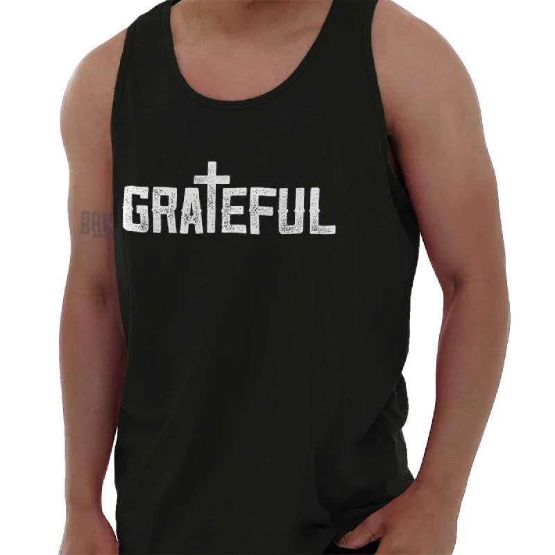 Grateful Tank Top Sleek Women's Metallic