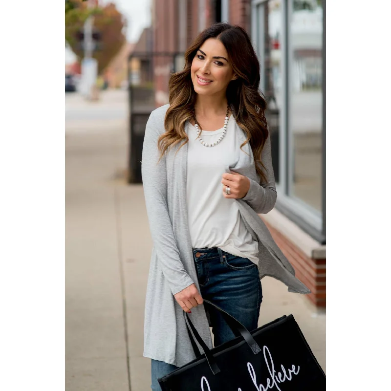 Lightweight Basic Tunic Cardigan Earthy Women's Hemp - based