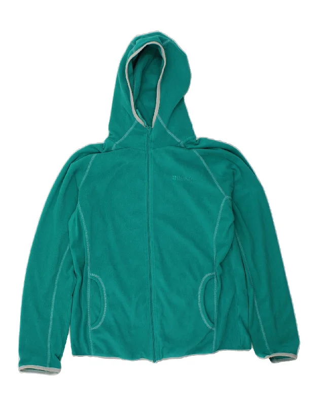 MOUNTAIN WAREHOUSE Womens Hooded Fleece Jacket UK 14 Large Turquoise Street