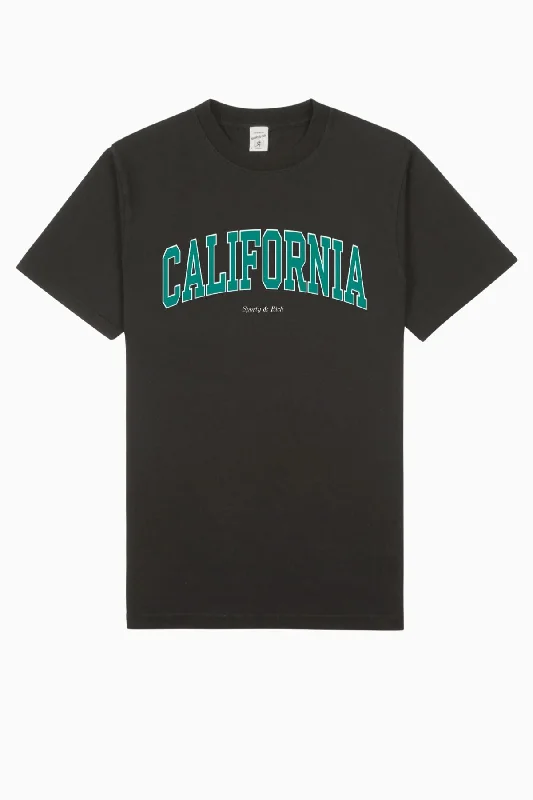 Sporty & Rich California T-Shirt - Faded Black/ Spring Green Unique Women's Upcycled
