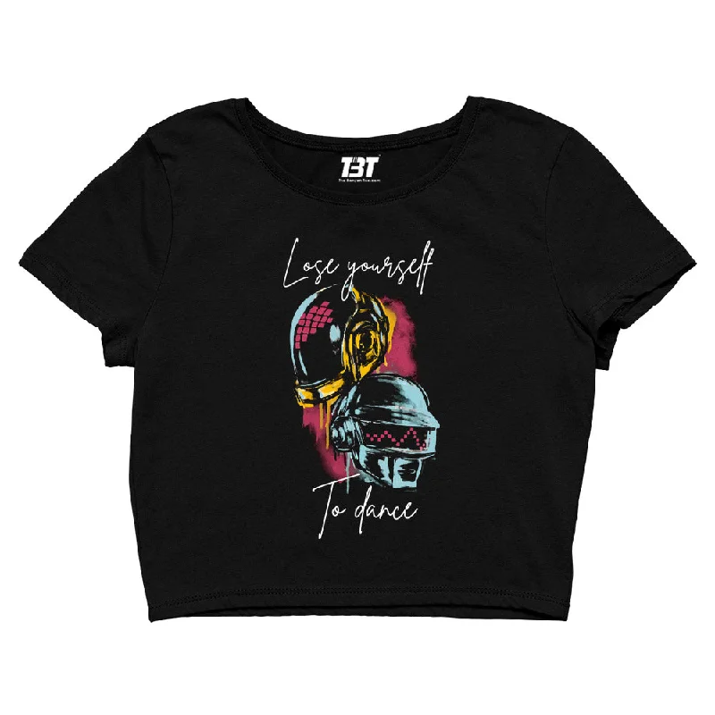 Daft Punk Crop Top - Lose Yourself To Dance Polished Women's Silk
