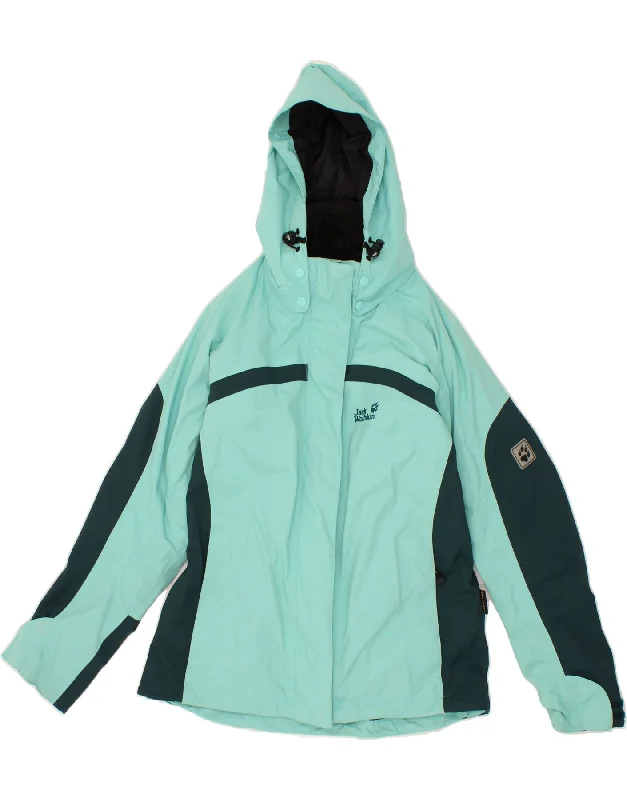 JACK WOLFSKIN Womens Hooded Windbreaker Jacket UK 12/14 Medium Green Sporty Women's Athleisure JACK WOLFSKIN Womens Hooded Windbreaker Jacket UK 12/14 Medium Green Sporty Women's Athleisure