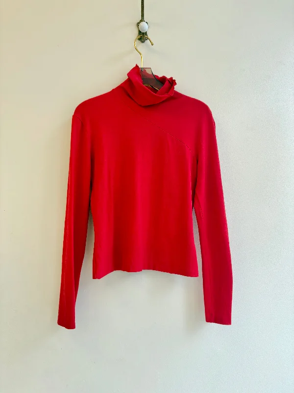 Diane Von Furstenberg | Red Turtleneck (Vintage) Confident Women's High - fashion