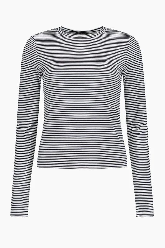 Rag & Bone Luca Long Sleeve Tee - Black/ White Gym