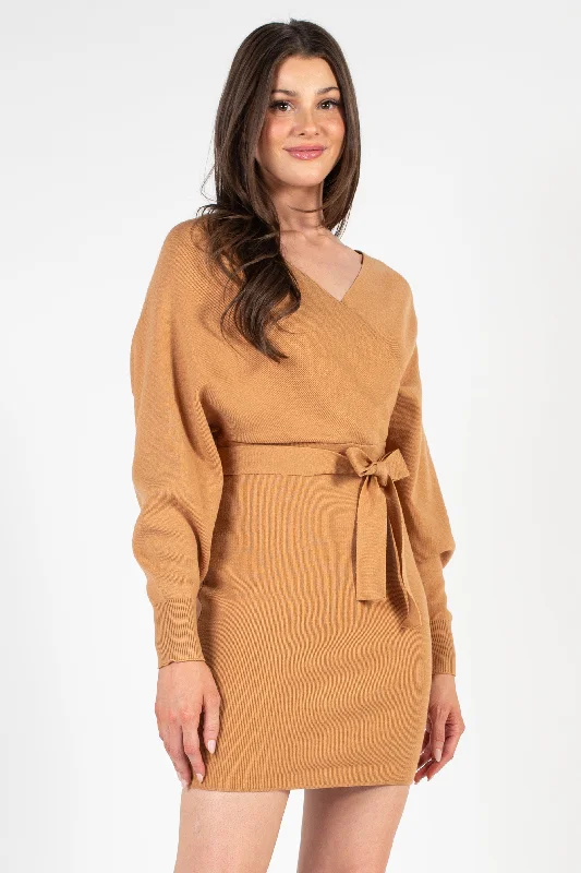 Cassadee Tie Waist Sweater Dress Scandinavian