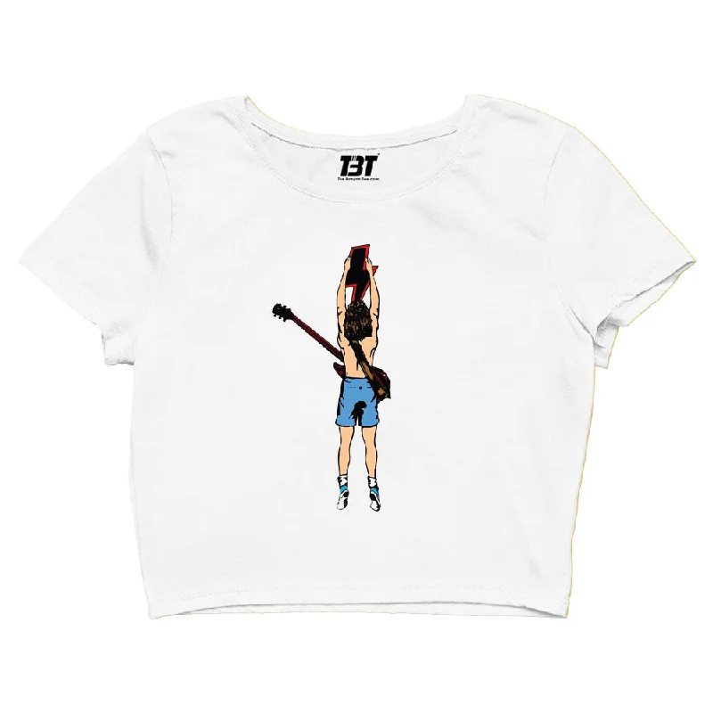 AC/DC Crop Top - Angus - The High Voltage Hero Modern Women's 