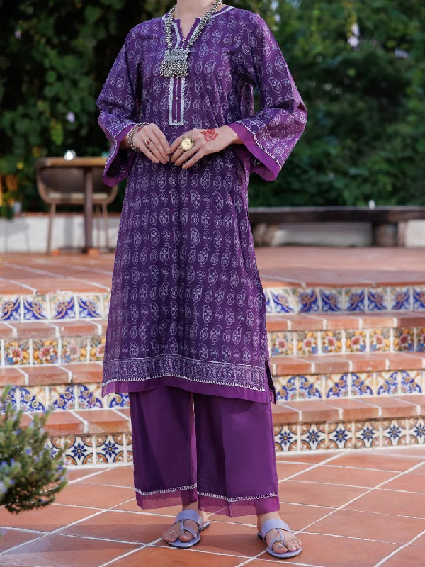 Purple Lawn Tunic - AL-LK-1032 Hip Women's Urban