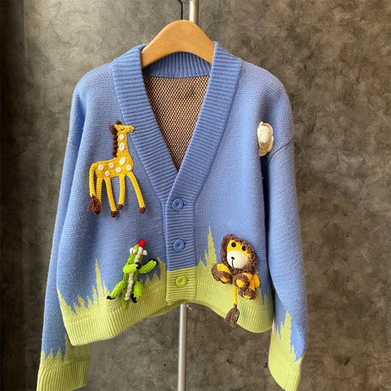 Autumn, new, fashionable, sweet, playful, v-neck cardigan  1341 French