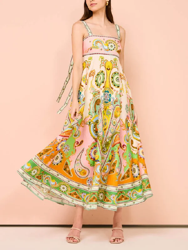 Camisole Unique Holiday Charming Print Madi Dress Confident Women's High - fashion