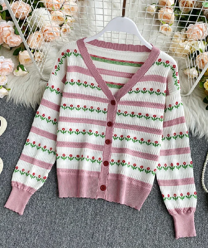 Sweet cardigan long sleeve sweater  155 Sustainable Organic