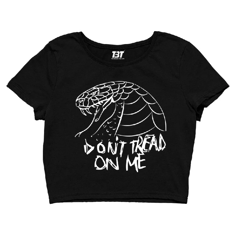 Metallica Crop Top - Don't Tread On Me Art Sleek Women's 