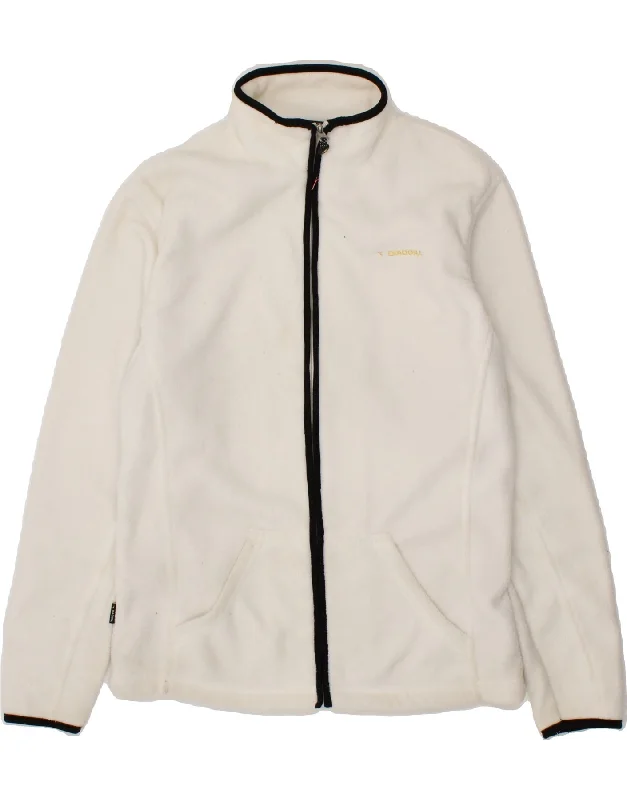 DIADORA Womens Fleece Jacket UK 14 Medium White Polyester Laid - back Women's Vibe