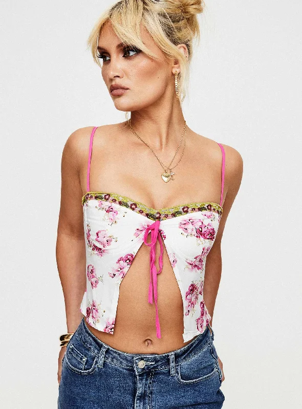 Ringa Rosey Top Pink Floral British Gentlewoman Style