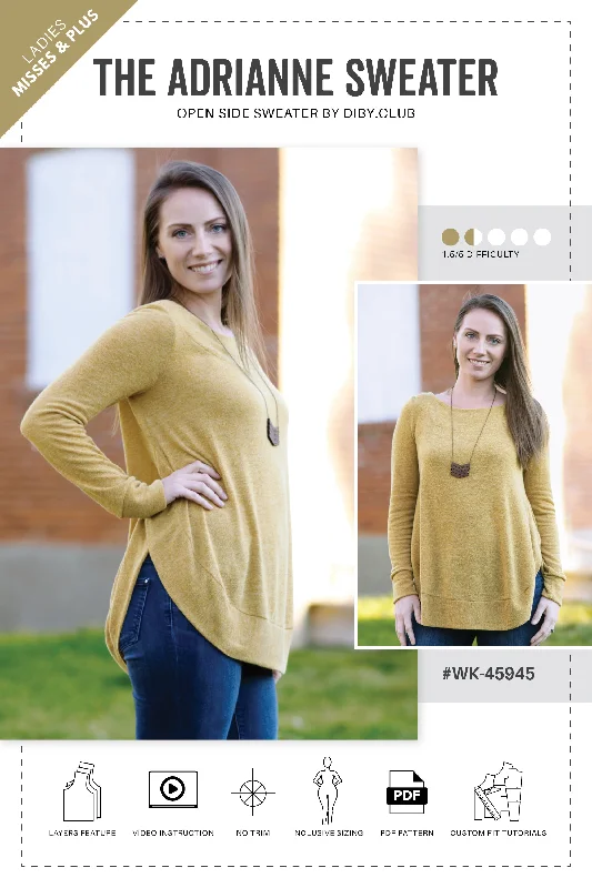 Adrianne Open Side Sweater Trendy Women's 