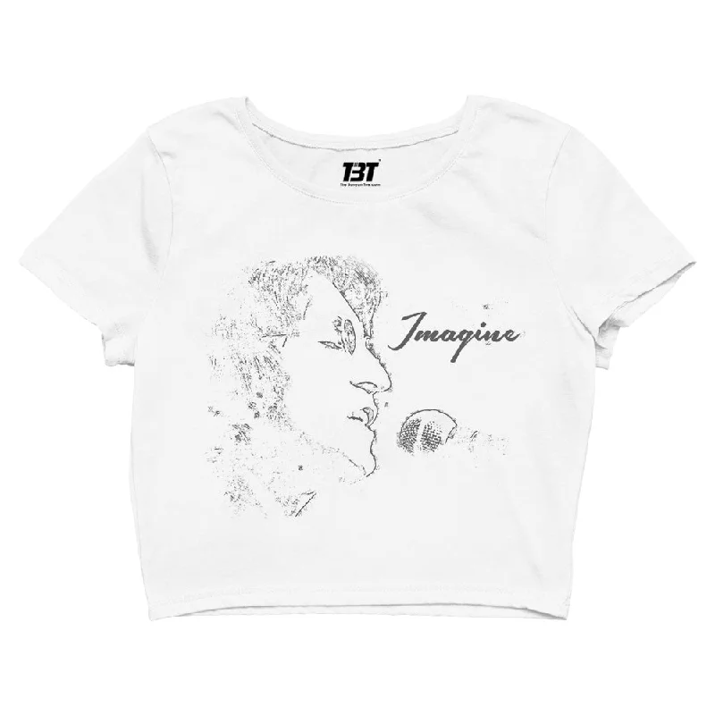 The Beatles Crop Top - Imagine Vintage Women's 1970S 