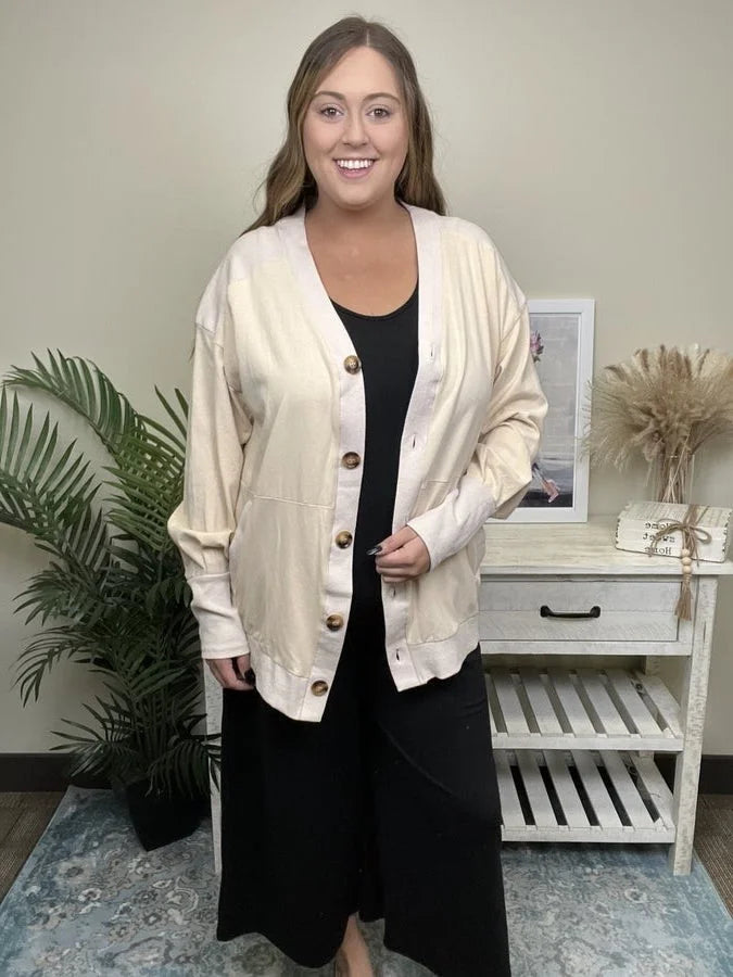 Spice It Up Women's Two Tone Button Up Cardigan *Final Sale* Luxurious Women's High -  end
