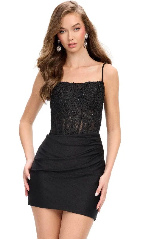 Ashley Lauren 4738 - Floral Embroidered Scoop Cocktail Dress Confident Women's Power Ashley Lauren 4738 - Floral Embroidered Scoop Cocktail Dress Confident Women's Power