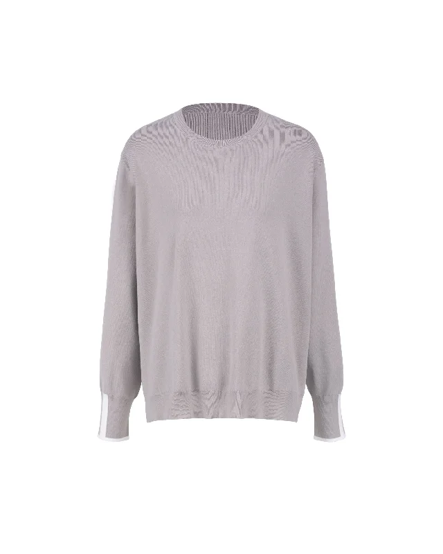 Athena Button Cuff Knit Top Monochromatic Office Style