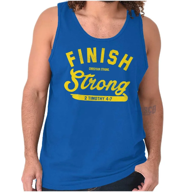 Finish Strong Scripture Tank Top Cozy Women's Sherpa - lined