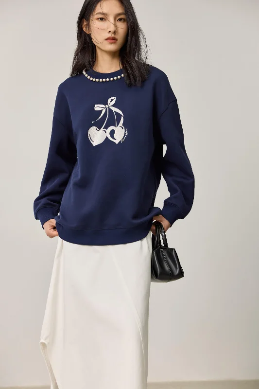 LILY Old Navy Print Sweater Artistic Women's Hand - painted