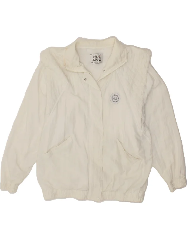 ALBA MODA Womens Bomber Jacket UK 16 Large White Sleek Women's 