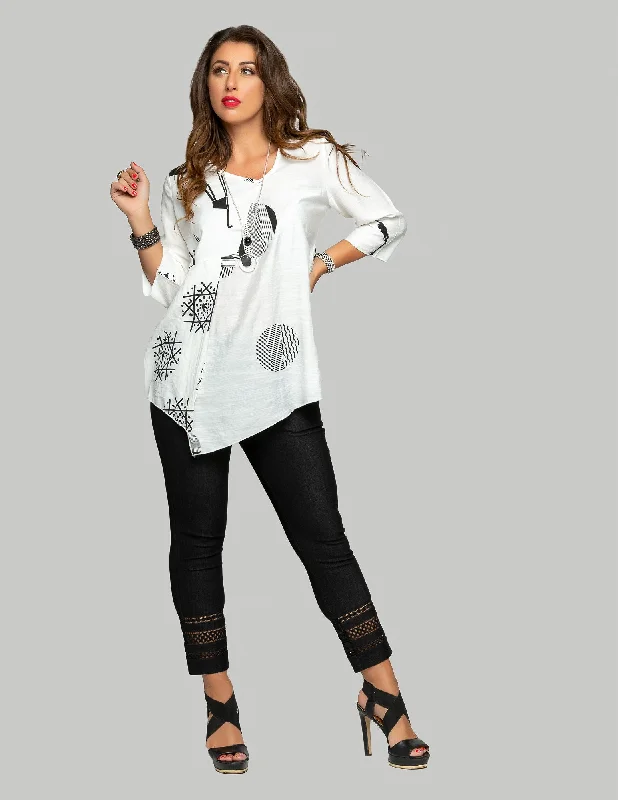 Minkas RN607 V Neck Tunic Confident Women's High - fashion
