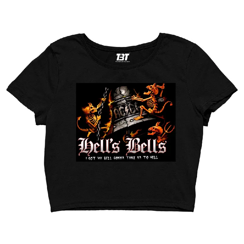 AC/DC Crop Top - Hell's Bells Elegant Women's Formal 