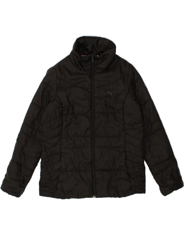PUMA Womens Padded Jacket UK 16 Large  Black Cool Women's Skate