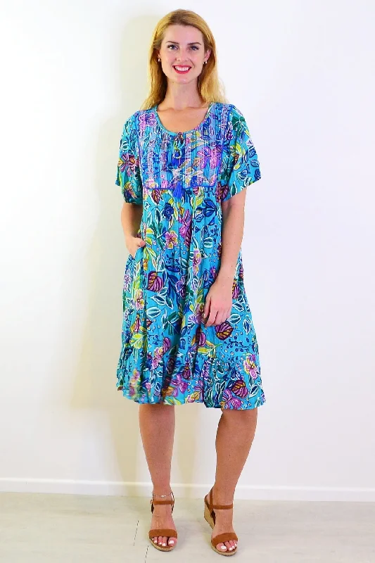 Balat Bohemian Bib Tunic Dress Practical Women's Quick - dry
