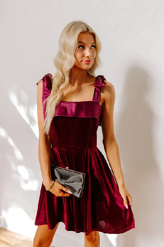 Twilight Gatherings Velvet Mini Dress Trendy Women's Oversized