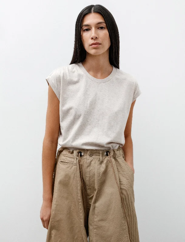 Seamless Crew Neck Sleeveless Top Brown Cool Women's Skate