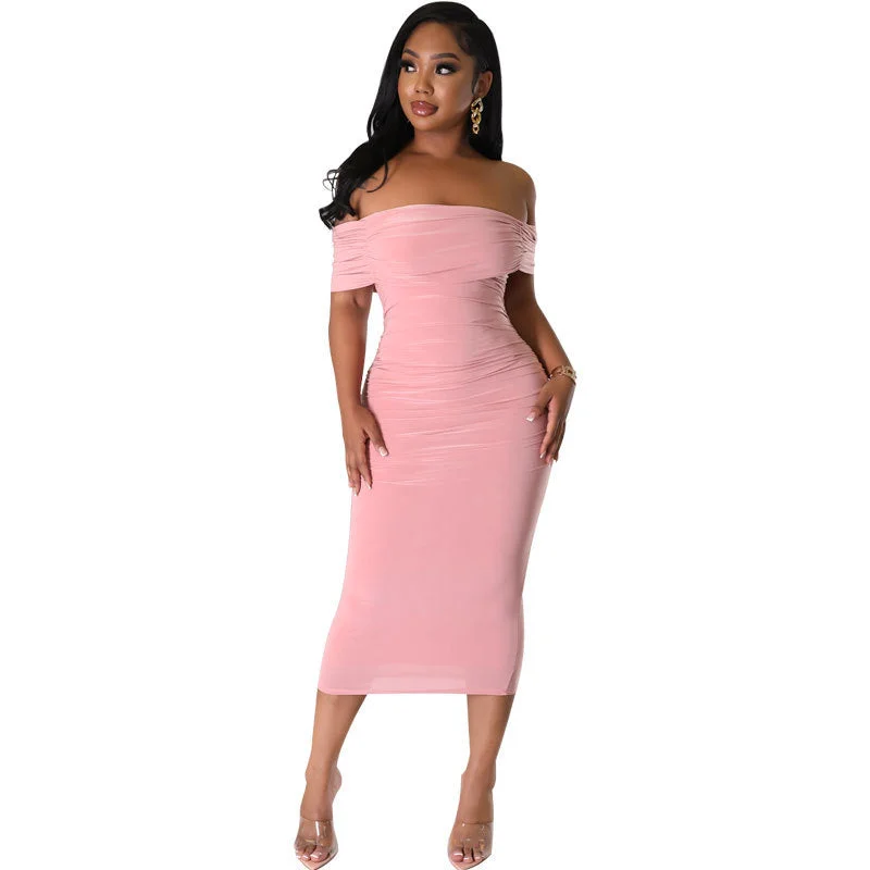 Alani Formal Off Charming The Shoulder Dress Monochromatic All - in - one