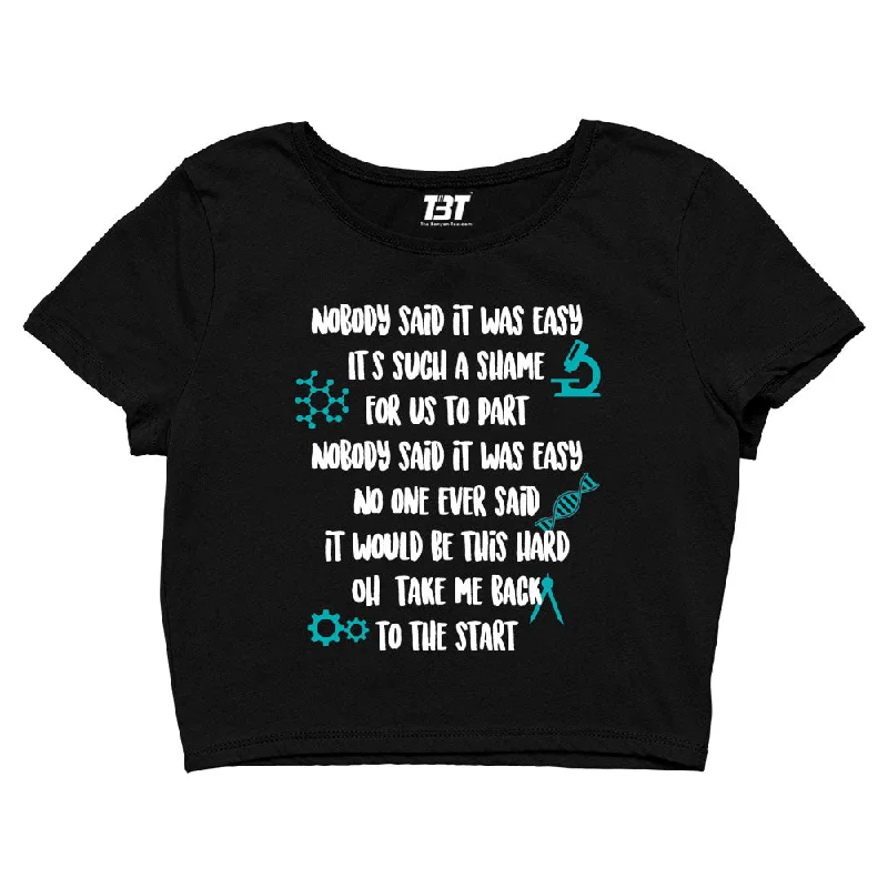 Crop Top - The Scientist Typography Contemporary 