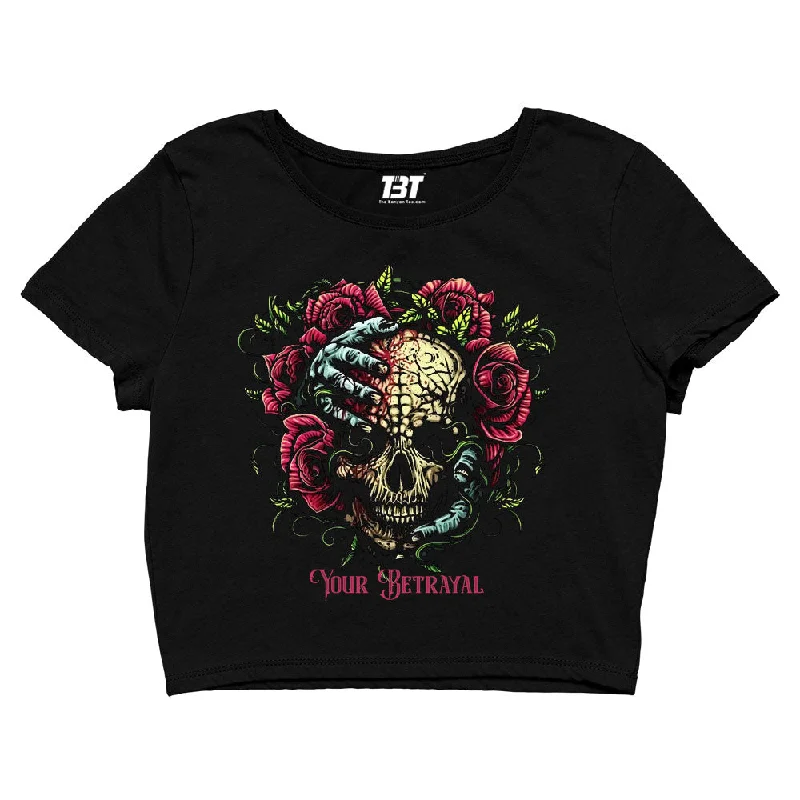 Bullet For My Valentine Crop Top - Your Betrayal Feminine Women's Style 