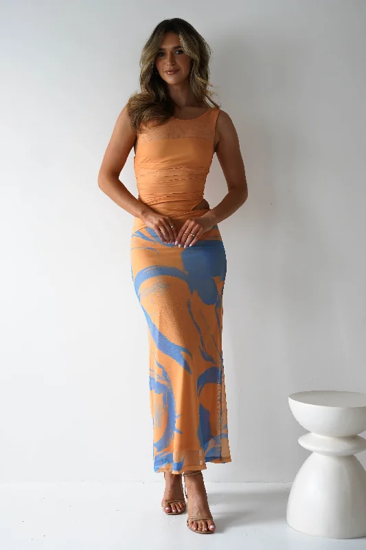 Guccio Bodycon Maxi Dress | Mango Earthy Women's 