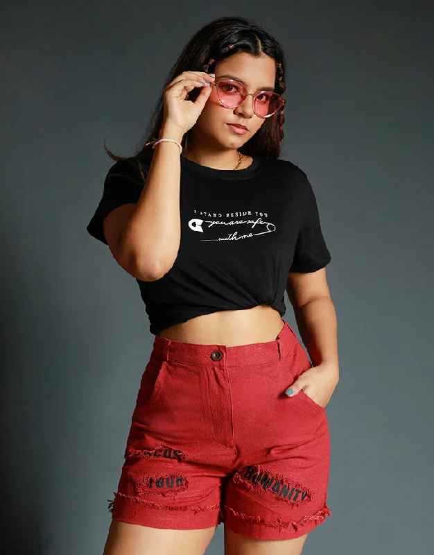 Round Neck T-Shirt Dapper Women's 1920S