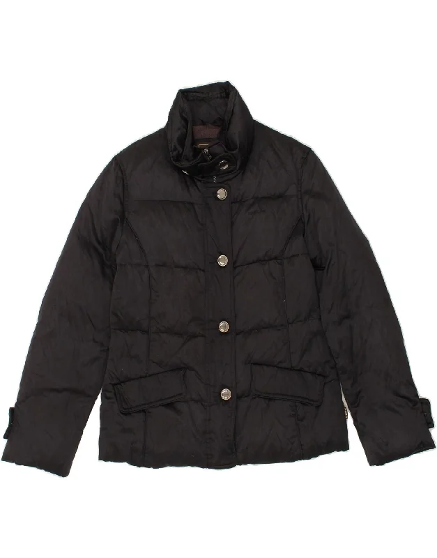 GEOX Womens Padded Jacket UK 10 Small Black Polyester Modern Women's 