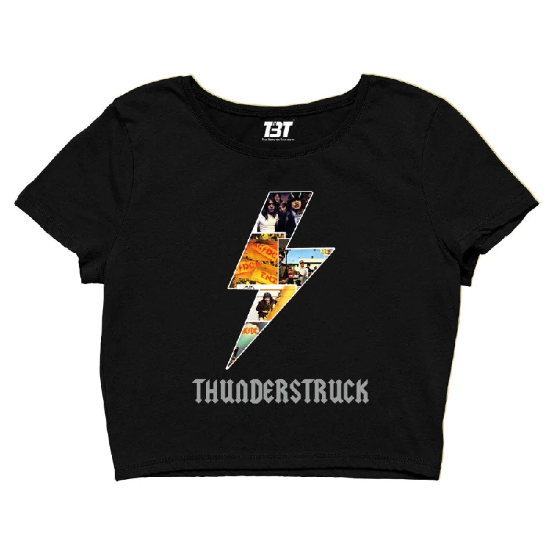 AC/DC Crop Top - Thunderstruck Preppy Women's College
