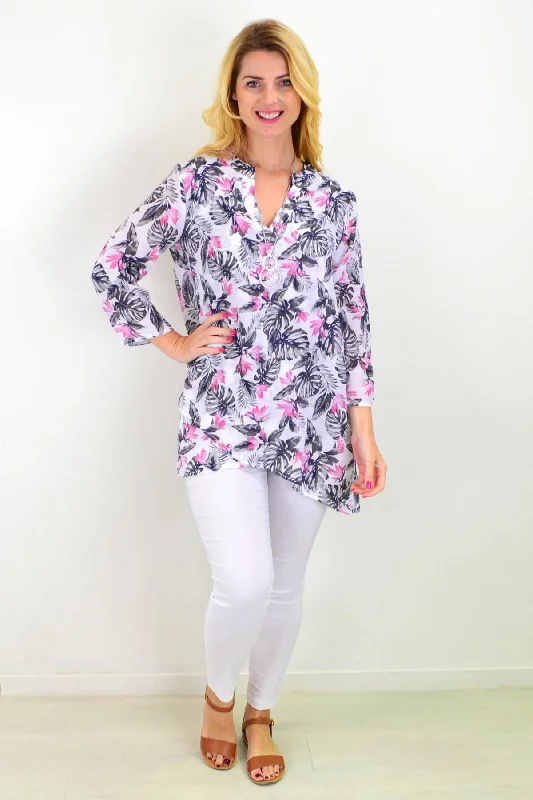 Tropical Bahama Hi Low Hem Tunic Compression